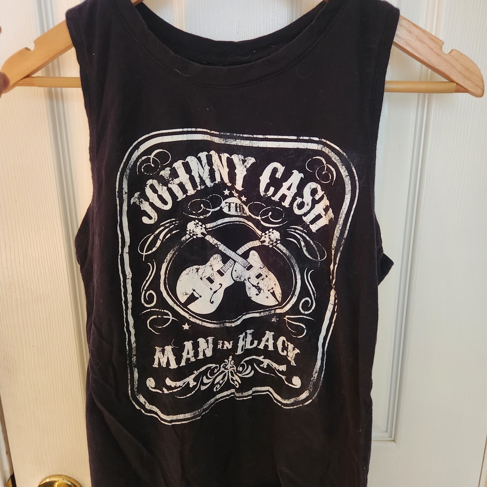 Source Unknown Black Graphic Tank Top